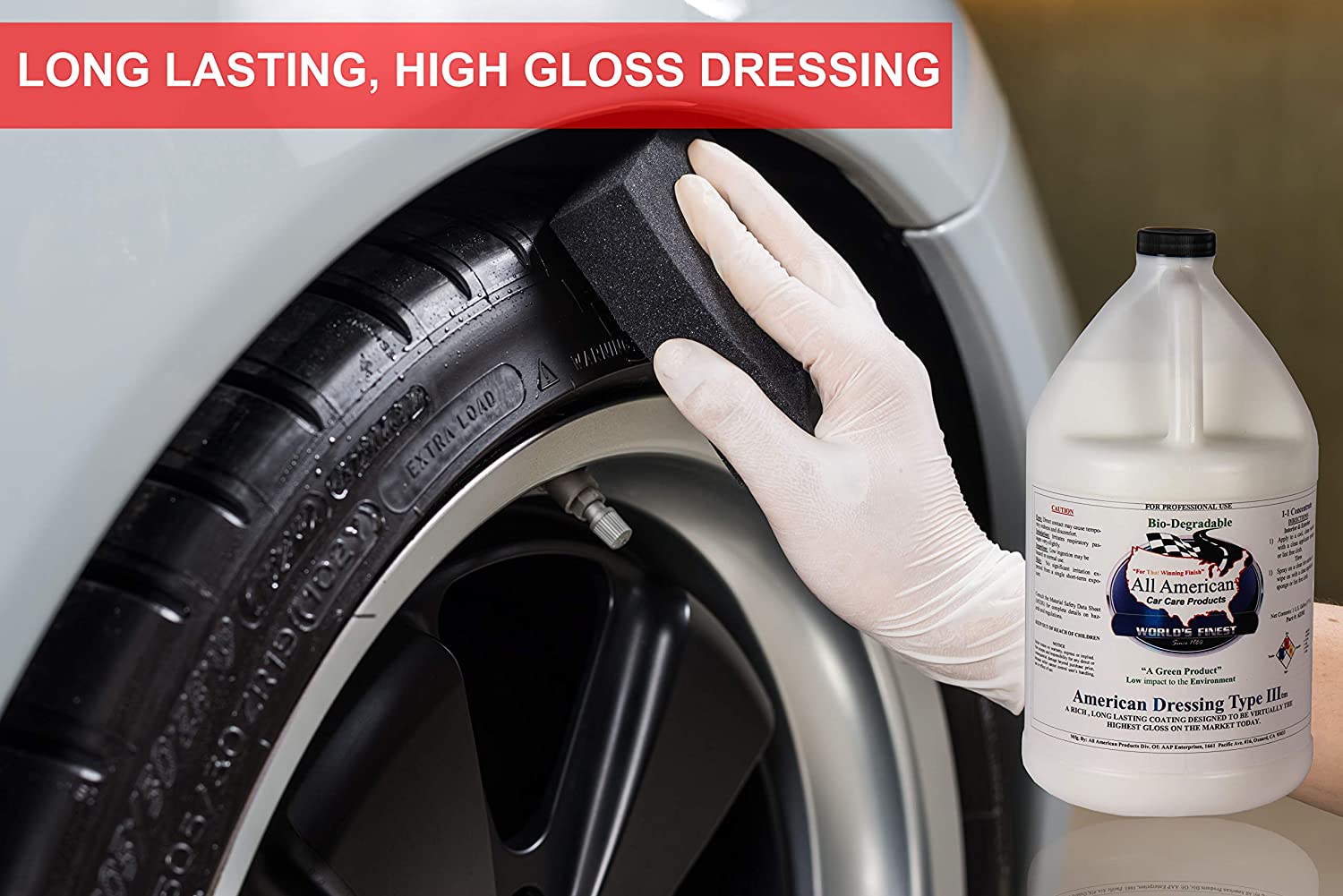 Diamond Blue Tire Dressing - Wet Look High Gloss Solvent Based Dressing