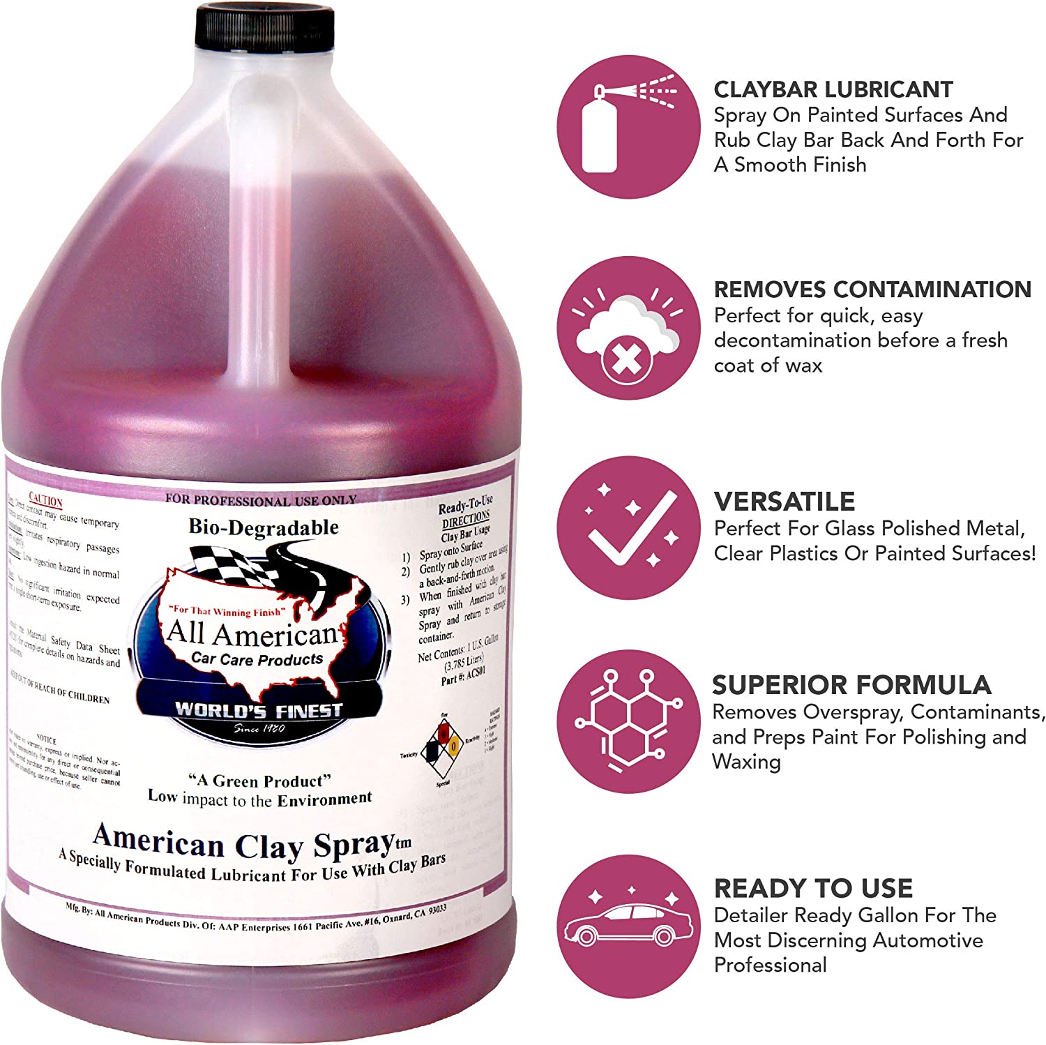American Clay Spray All American Car Care Products