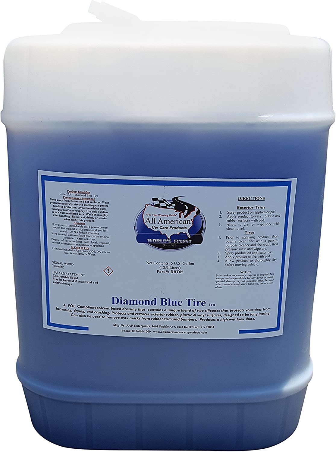 BLUE RUBBER DRESSING (1 TO 1) GALLON - WORLD'S FINEST CAR CARE PRODUCTS
