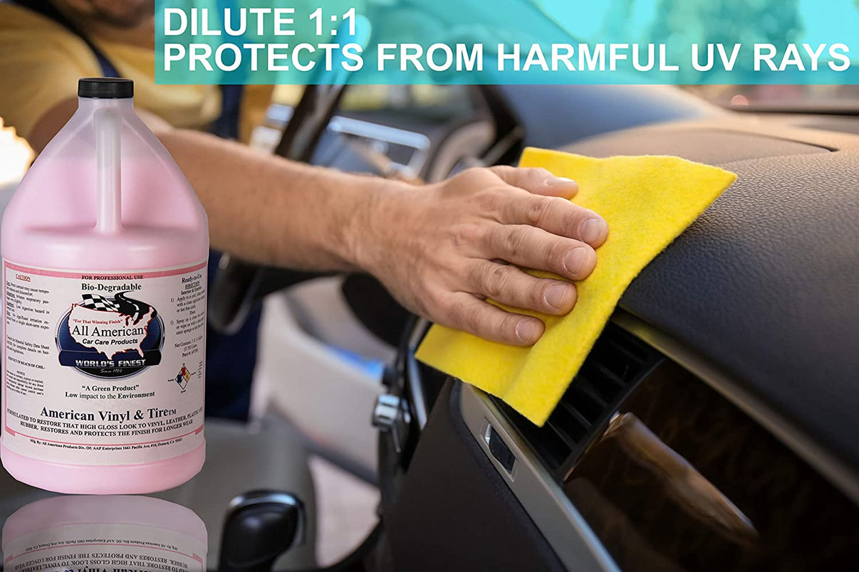 American Vinyl and Tire High Gloss Tire Dressing All American Car